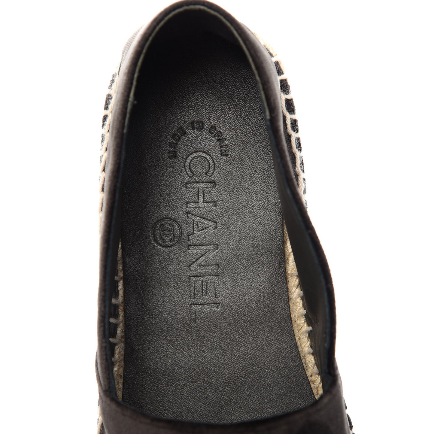 Velvet Logo Espadrilles 37 Black