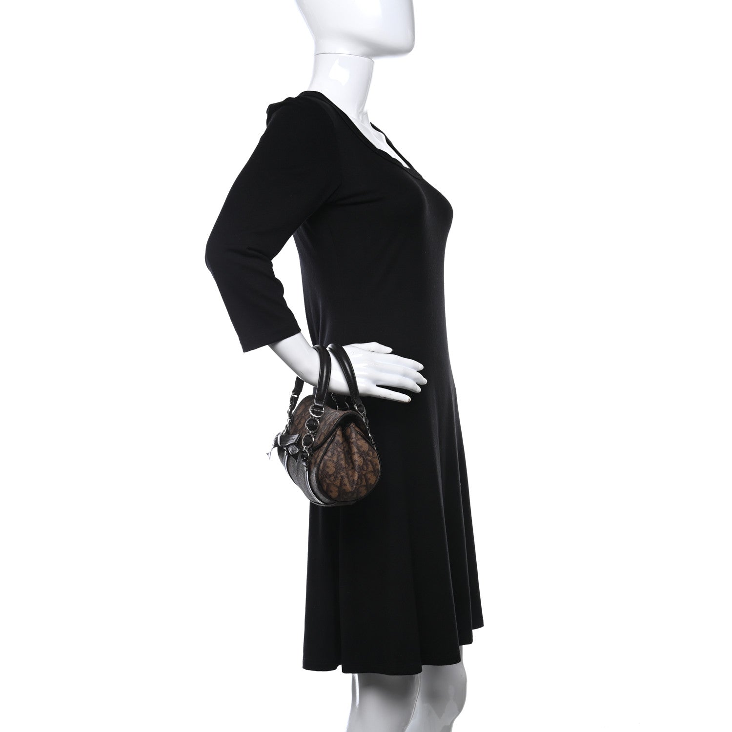 Christian Dior Monogram Mini Romantique Trotter Bag Brown 3 of 11
