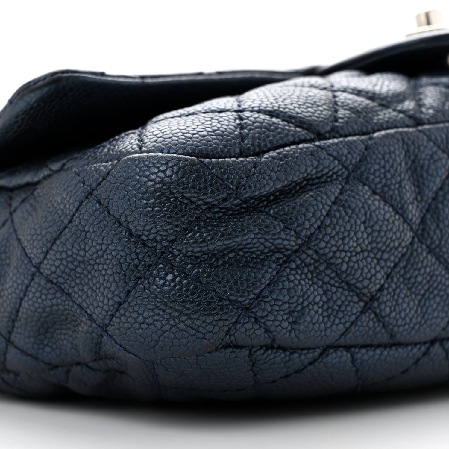 Chanel Iridescent Caviar Quilted Jumbo Easy Flap Dark Blue 9 of 13