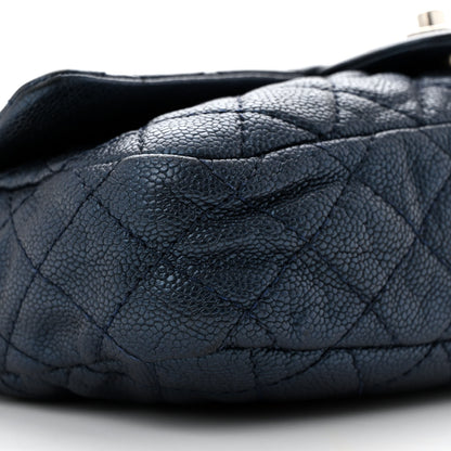 Chanel Iridescent Caviar Quilted Jumbo Easy Flap Dark Blue 9 of 13