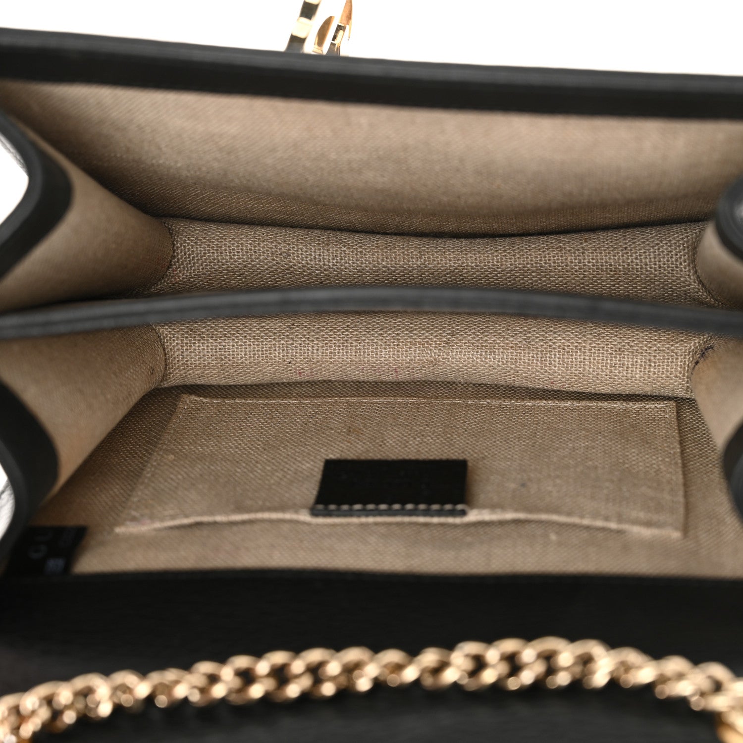 Gucci Dollar Calfskin Small Interlocking G Shoulder Bag Black 5 of 12