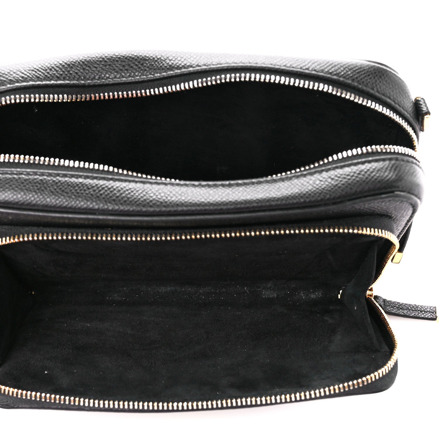 Christian Dior Grained Calfskin Caro Double Pouch Black 5 of 11