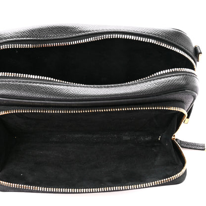 Christian Dior Grained Calfskin Caro Double Pouch Black 5 of 11