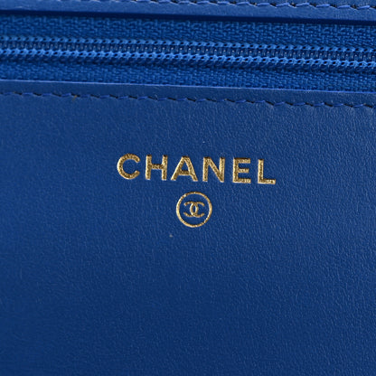 Chanel Tweed Quilted Chanel 19 Wallet On Chain WOC Blue Pink 6 of 14