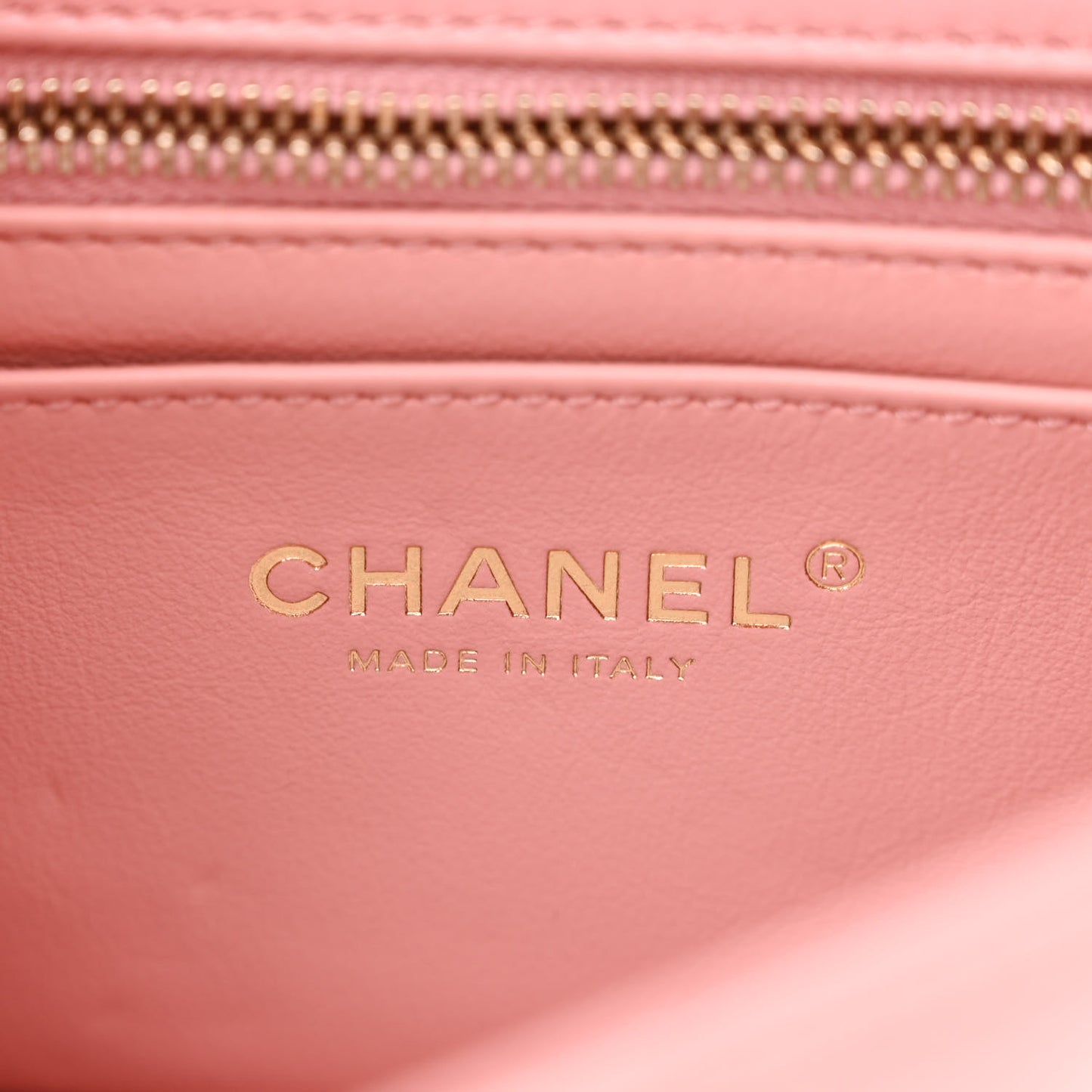 Lambskin Quilted Mini Pearl Crush Flap Pink