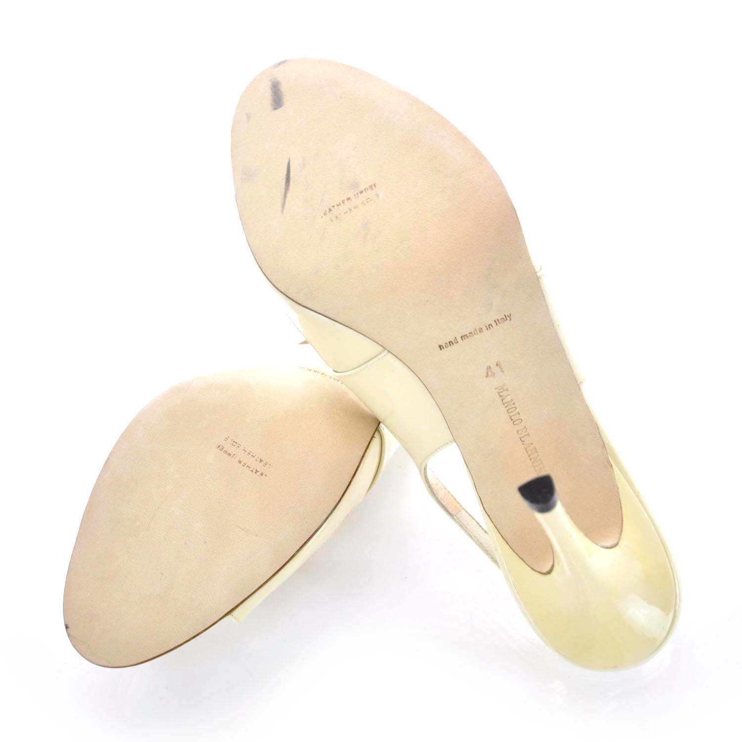 FASHIONPHILE MANOLOBLAHNIKPatentSlingbackHeels41 4 of 7