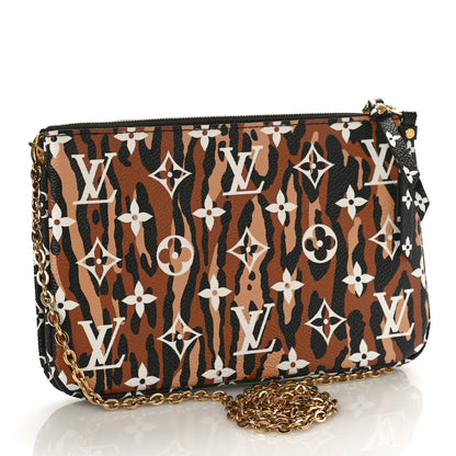 Louis Vuitton Monogram Giant Jungle Pochette Double Zip Black 3 of 9