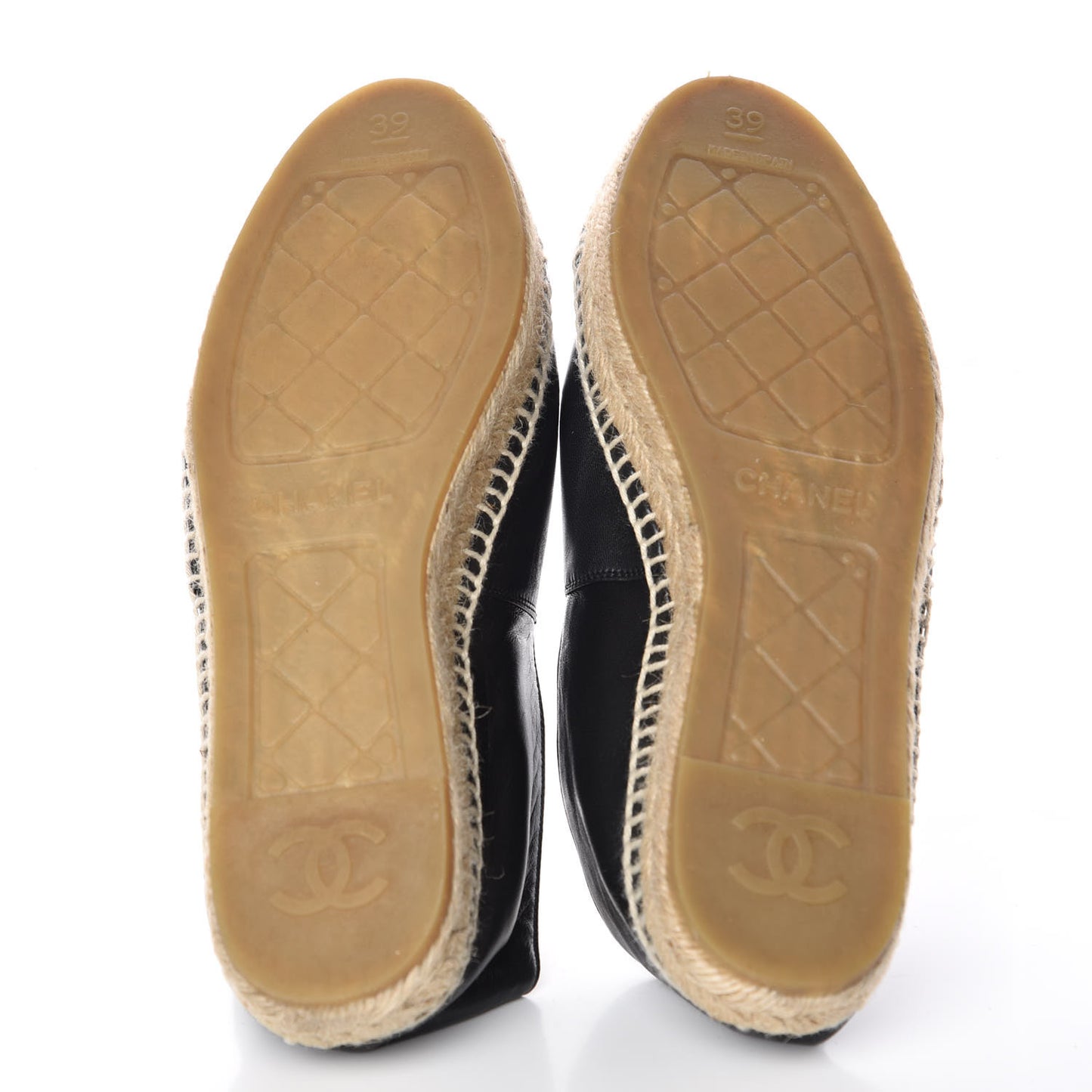 Lambskin CC Espadrilles 39 Black