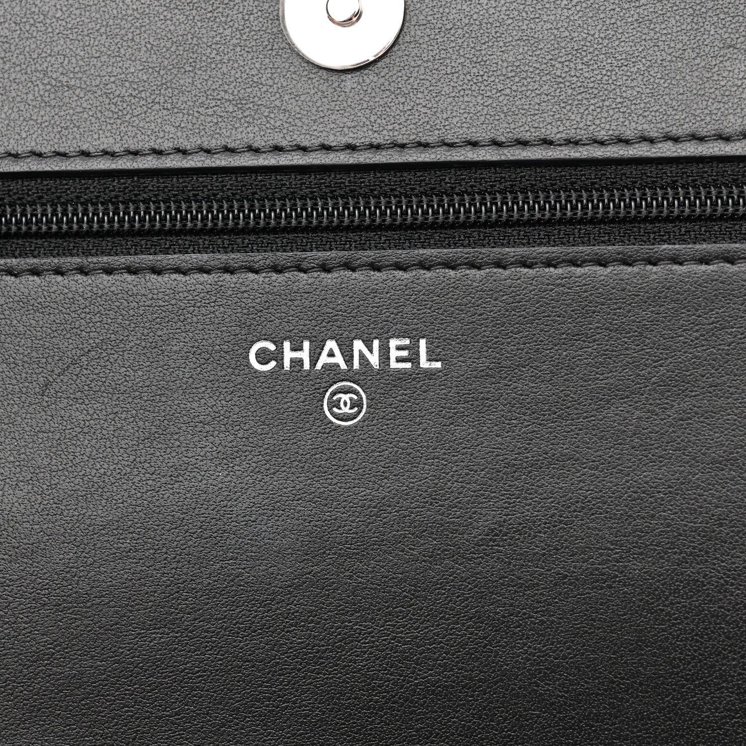 Chanel Caviar Camellia Embossed Wallet On Chain WOC Black 6 of 13