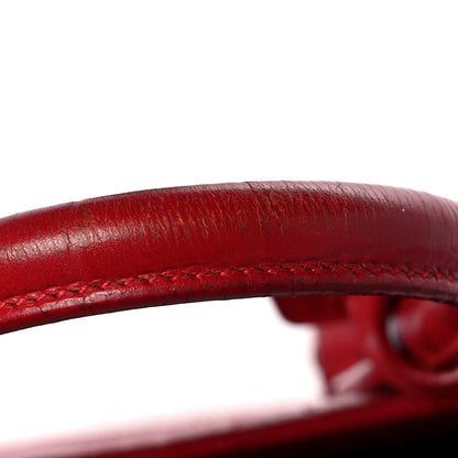 Saint Laurent Calfskin Crocodile Embossed Nano Sac De Jour Red 13 of 17