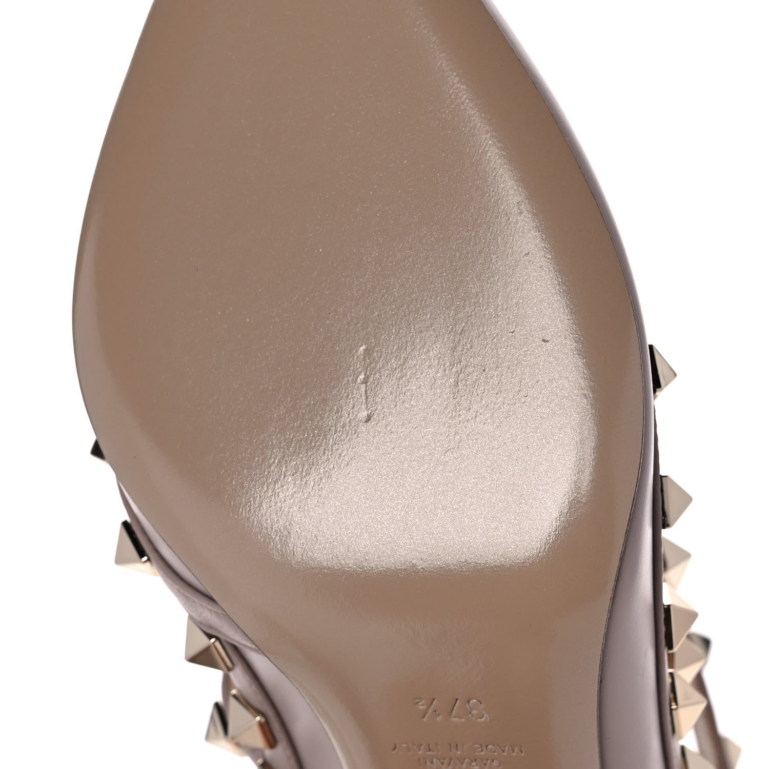 Valentino Garavani Nappa Rockstud Ankle Strap Pumps 37.5 Poudre 10 of 11