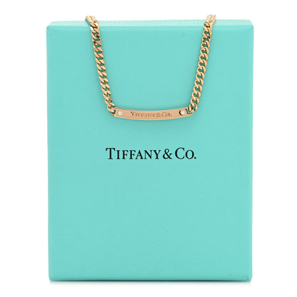 Tiffany 18K Rose Gold Diamond Micro Link ID Chain Necklace 6 of 6