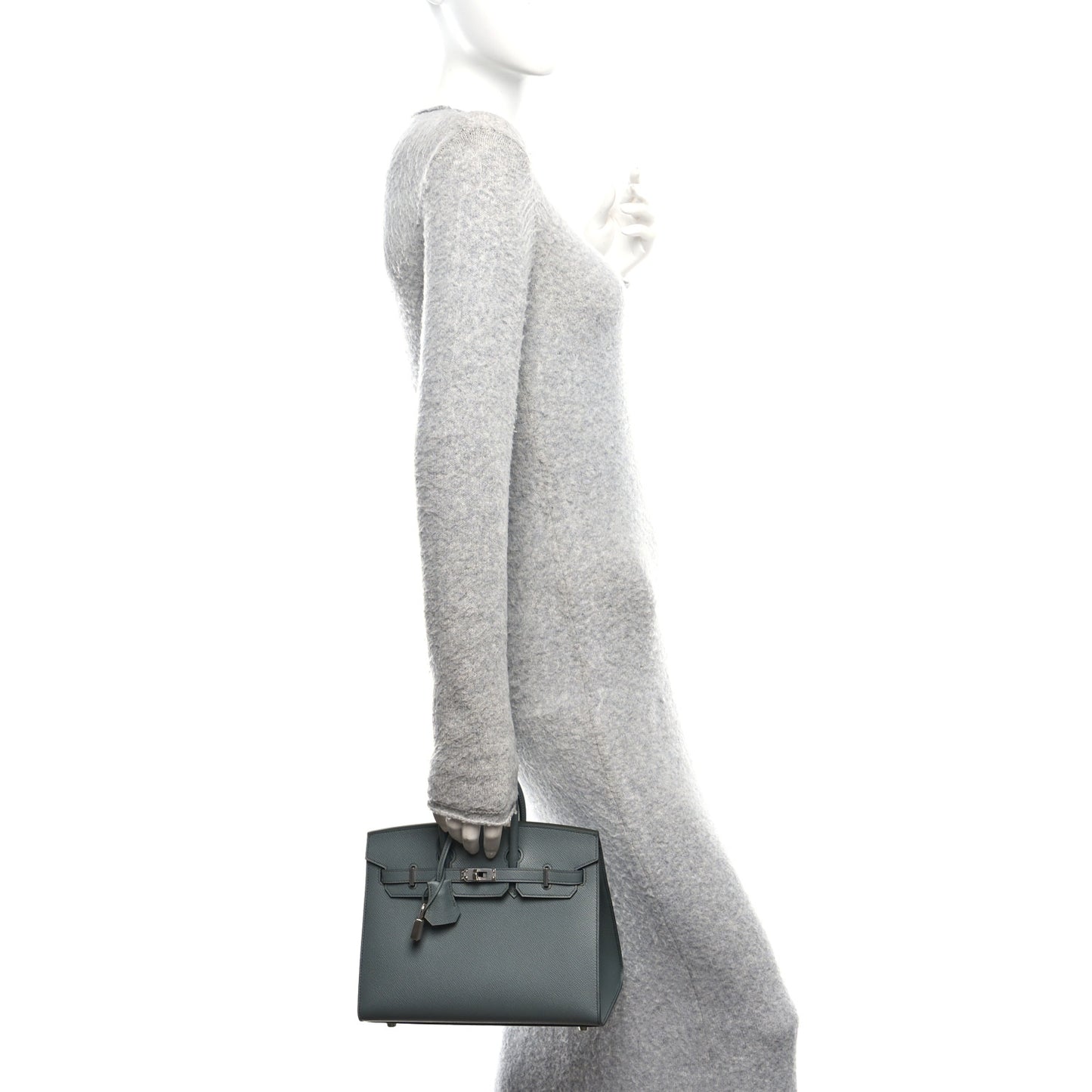 Epsom Birkin Sellier 25 Vert Amande