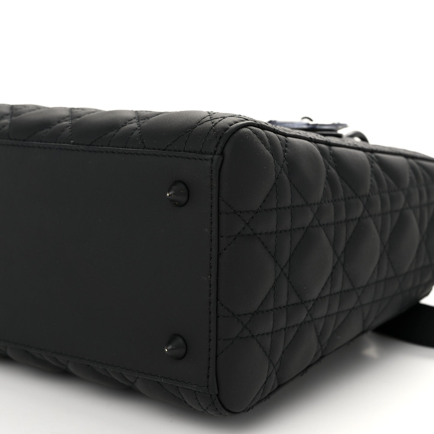 Ultra Matte Calfskin Cannage Medium Lady Dior Black