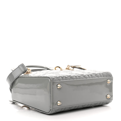 Christian Dior Patent Cannage Small Lady Dior Grey 4 of 12