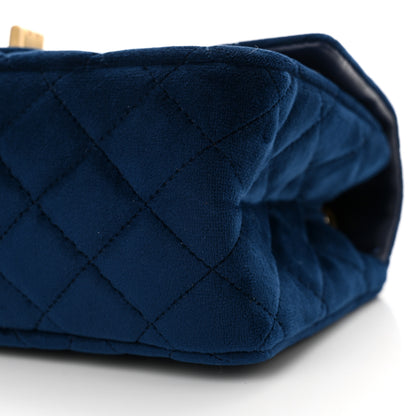 Chanel Velvet Quilted Mini 2.55 Reissue Flap Blue 10 of 12