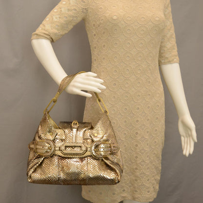 Jimmy Choo Python Tulita Gold 2 of 6