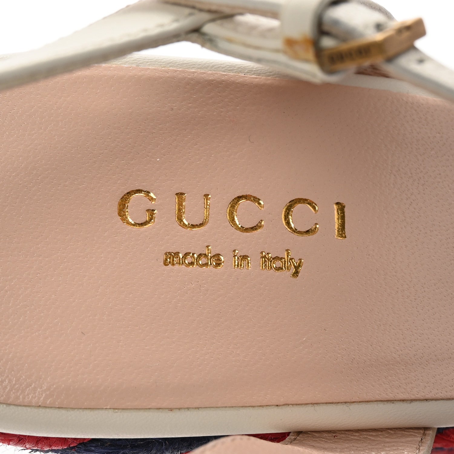 Gucci Lifford Calfskin GG Marmont Platform 35/120mm Espadrille Wedges 37 Mystic White 8 of 8