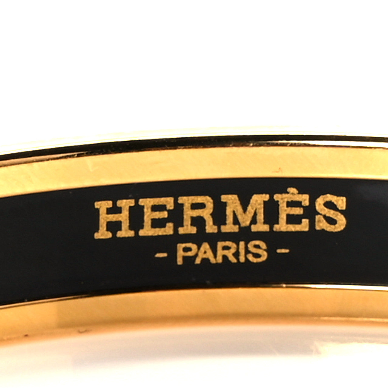 Enamel Printed Narrow Le Cles Bracelet 65 Or White