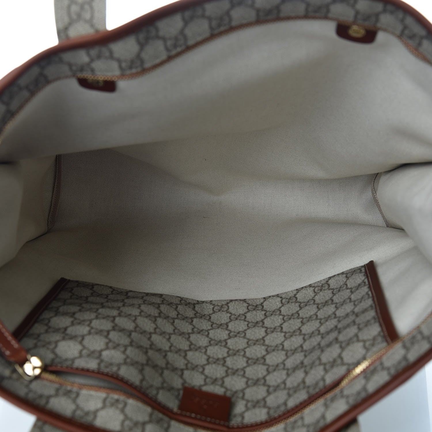 Gucci GG Plus Monogram Medium Signature Web Loop Vertical Tote Brown 5 of 9
