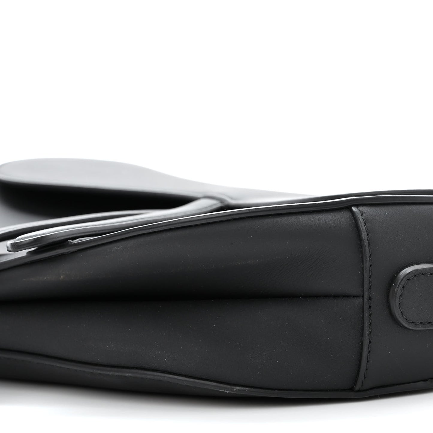 Ultra Matte Calfskin Saddle Bag Black