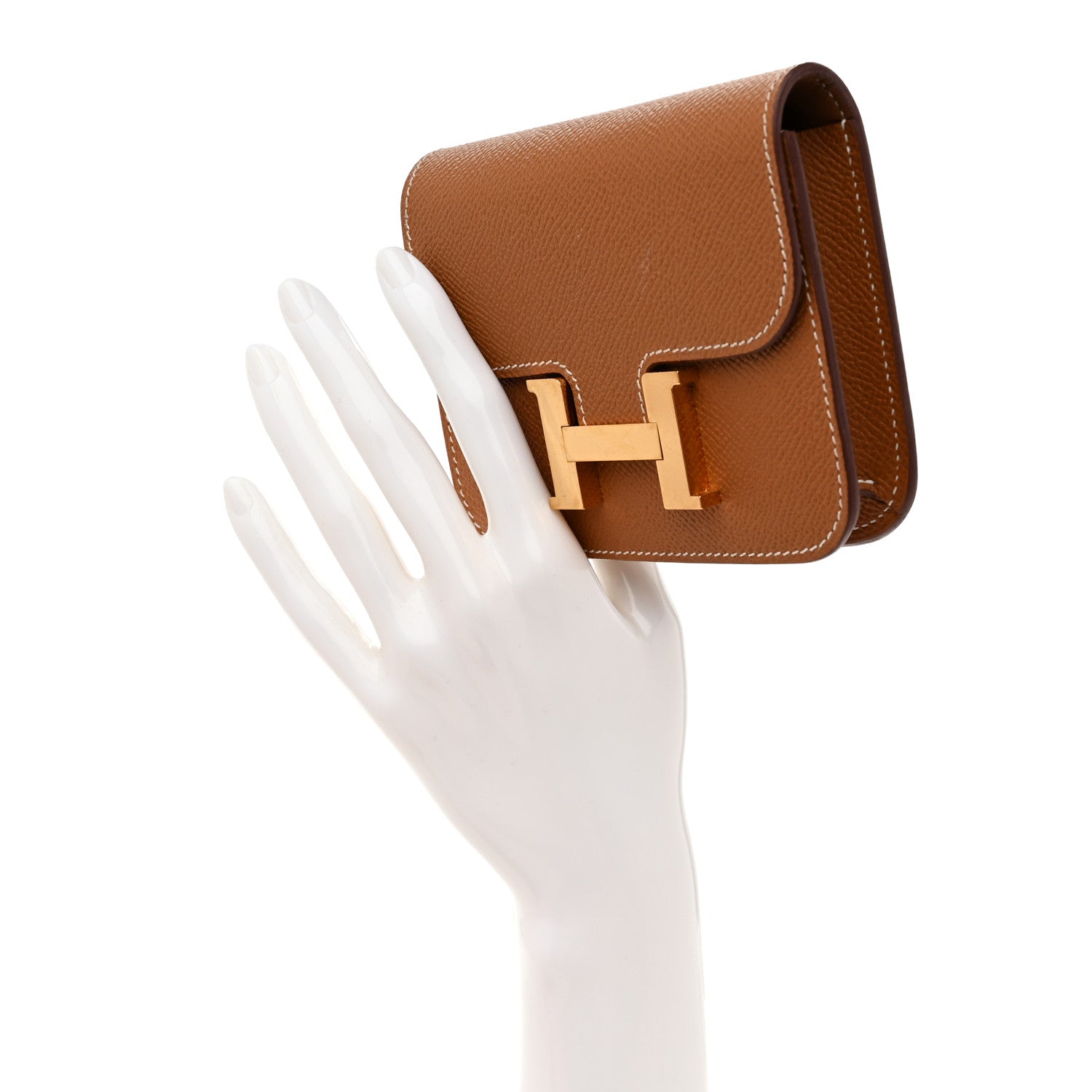 Hermes Epsom Constance Slim Wallet Gold 2 of 9