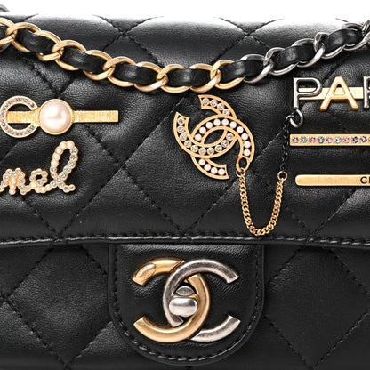 Chanel Lambskin Quilted Mini Coco Clips Single Flap Black 8 of 11