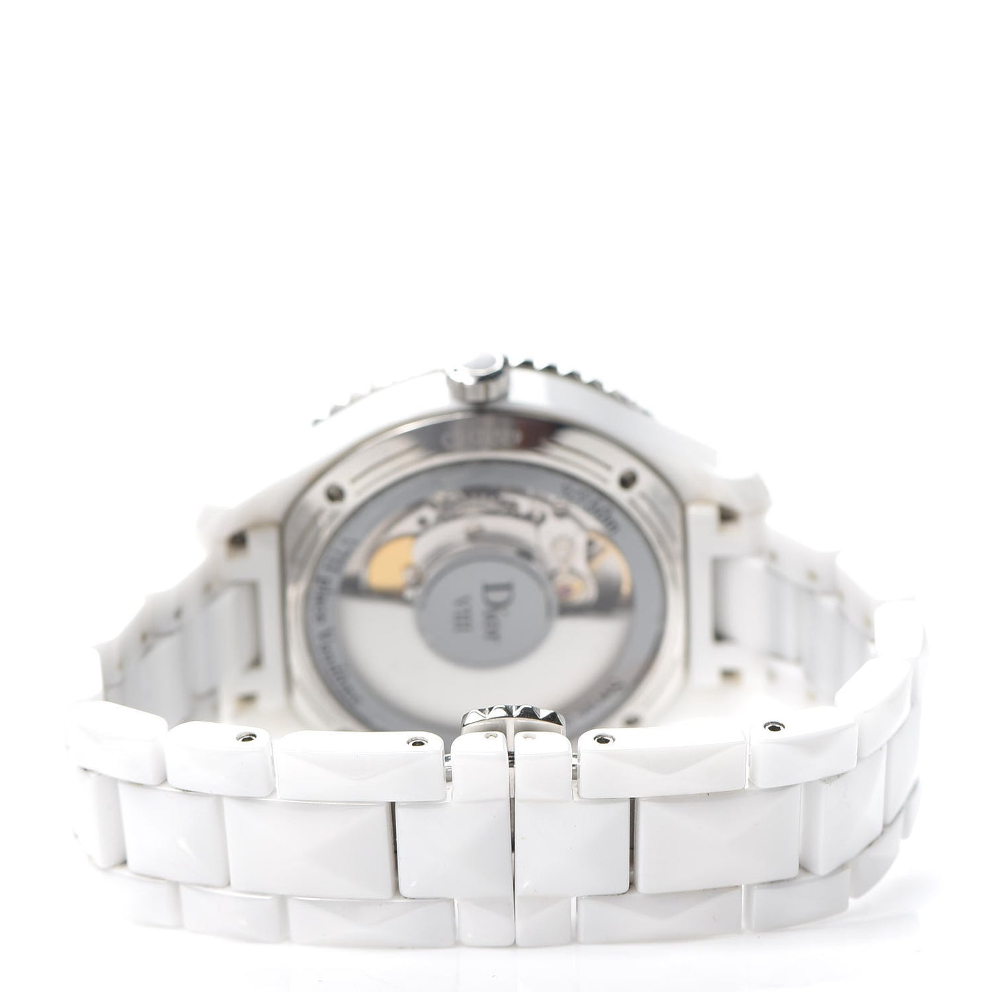 Stainless Steel Ceramic Diamond Bezel Mother of Pearl 38mm Dior VIII Automatic Watch White