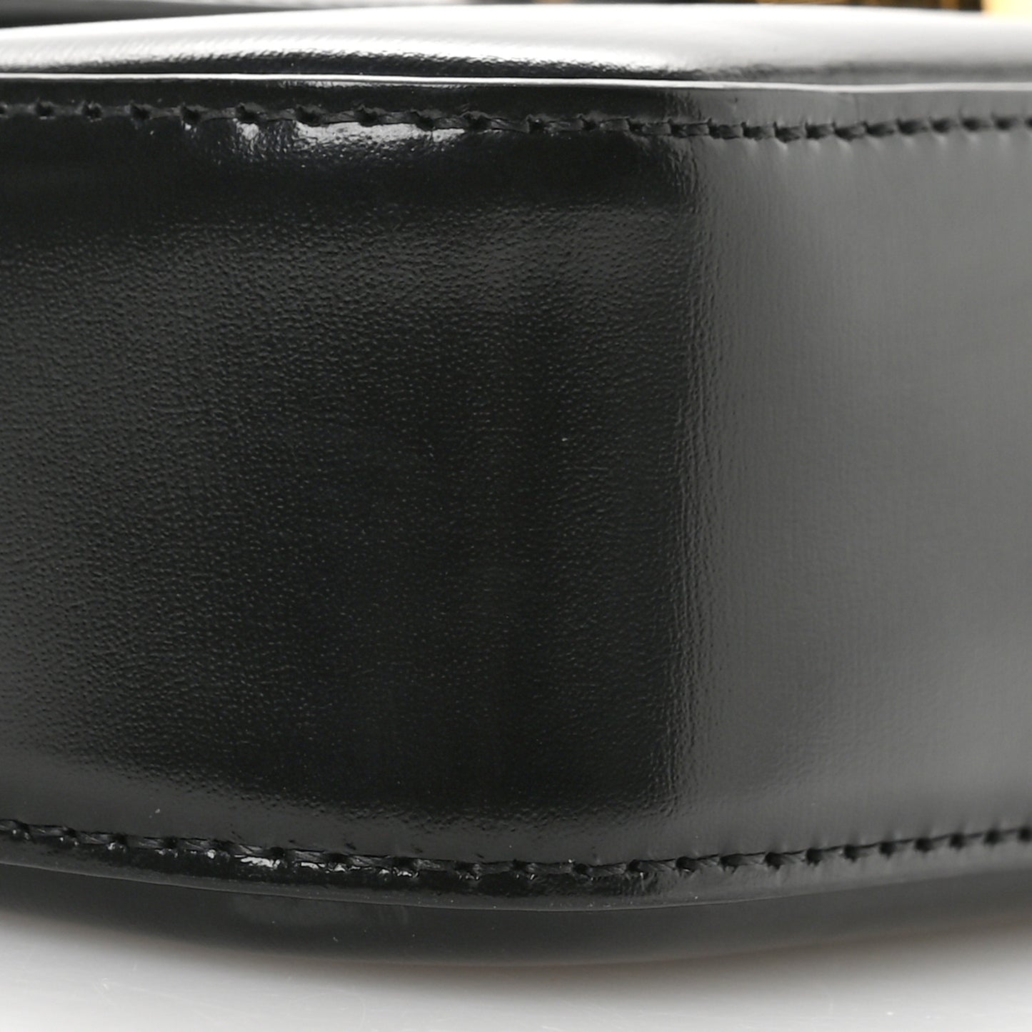 Shiny Calfskin Triomphe Shoulder Bag Black