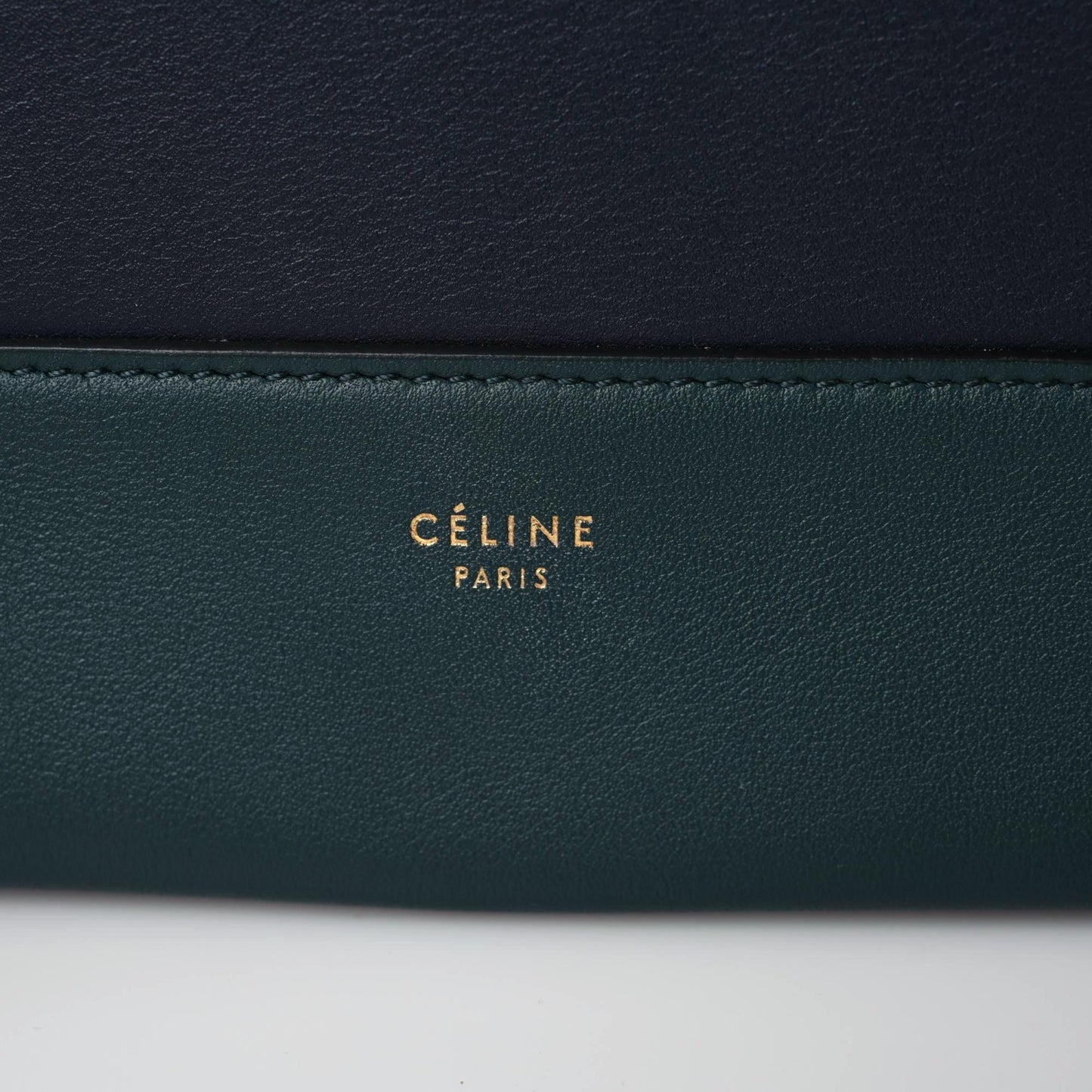 Shiny Smooth Calfskin Medium Frame Shoulder Bag Amazone Dark Navy