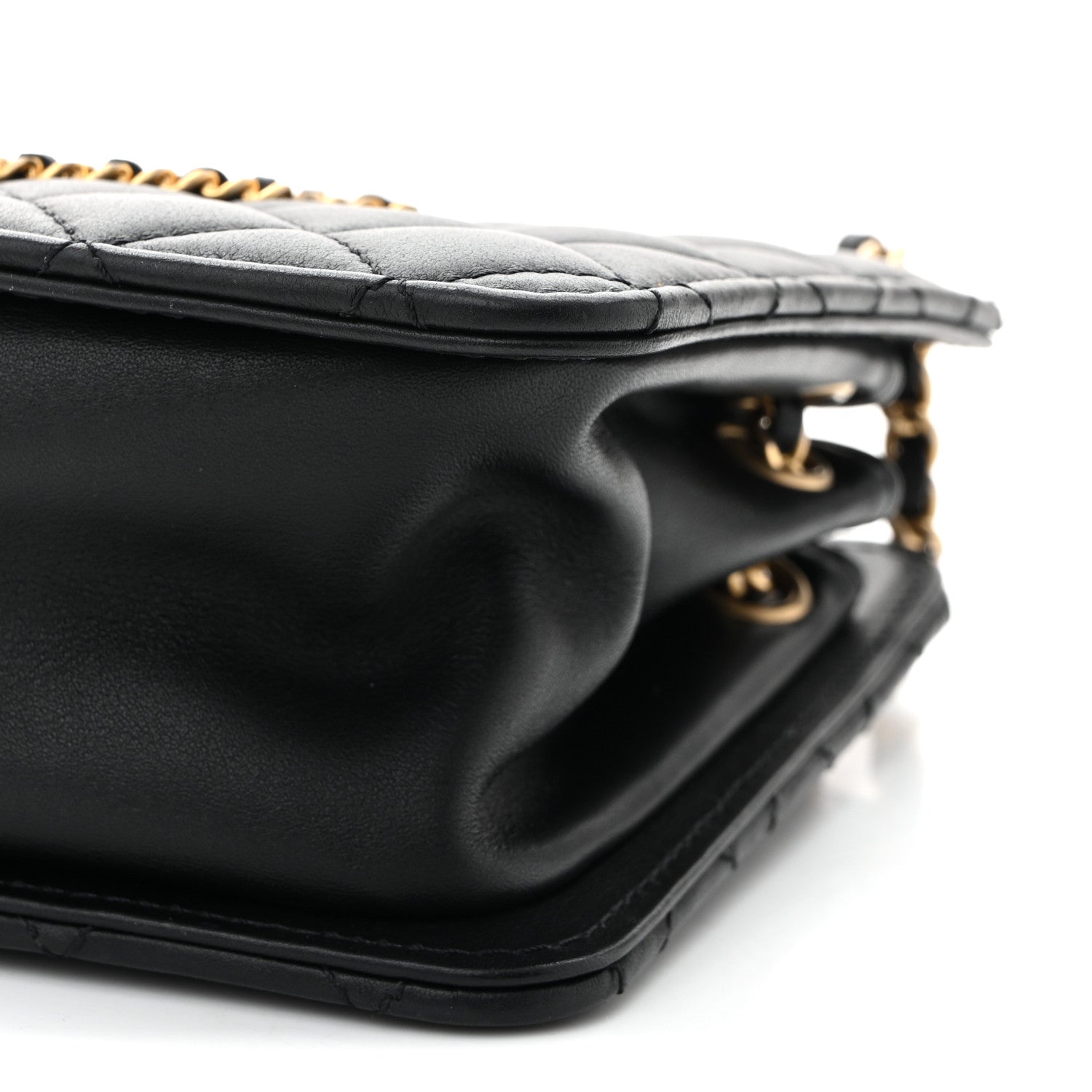 Chanel Calfskin Quilted CC Small Once Upon A Time Tote Black 10 of 10