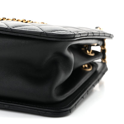 Chanel Calfskin Quilted CC Small Once Upon A Time Tote Black 10 of 10