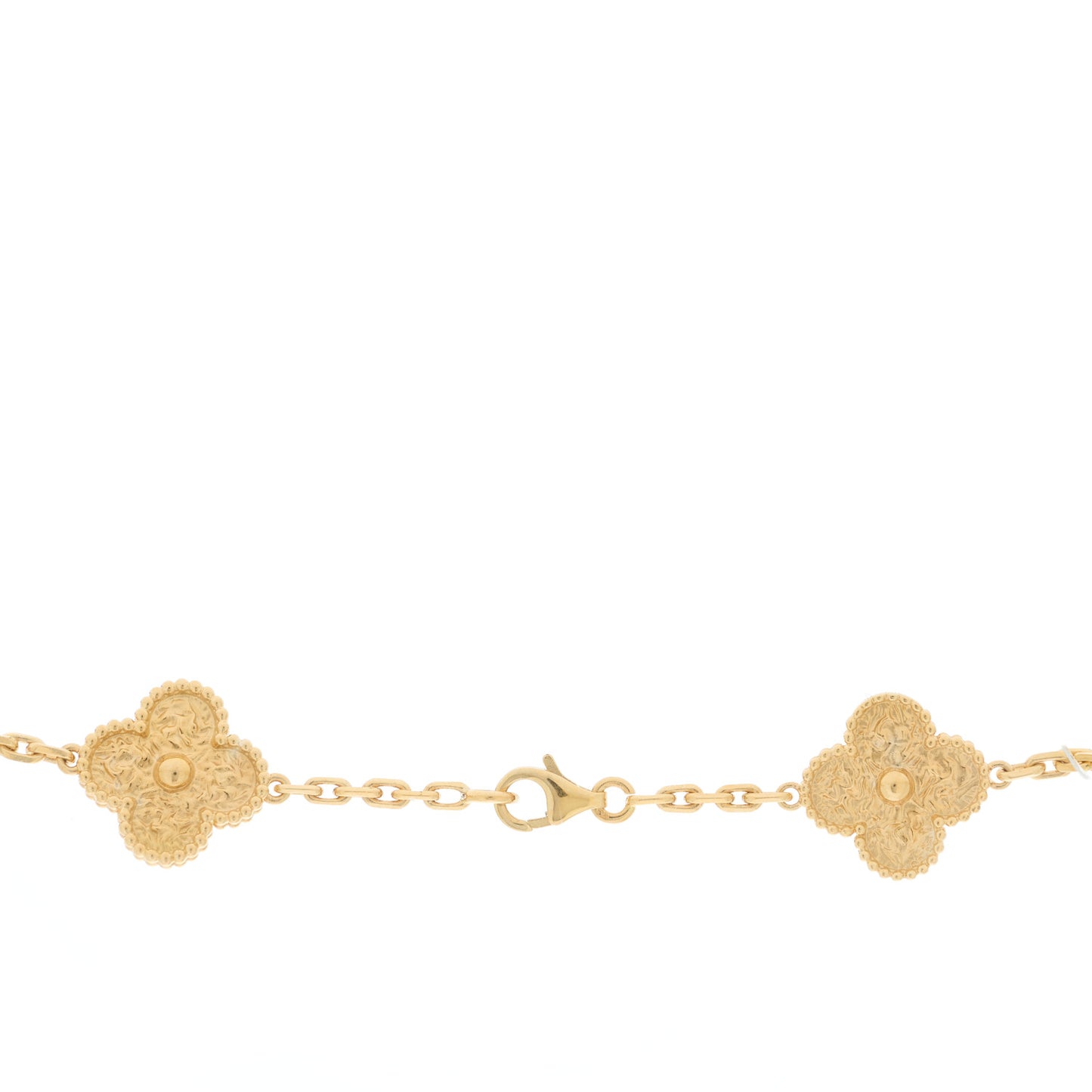 18K Yellow Gold 10 Motifs Vintage Alhambra Necklace