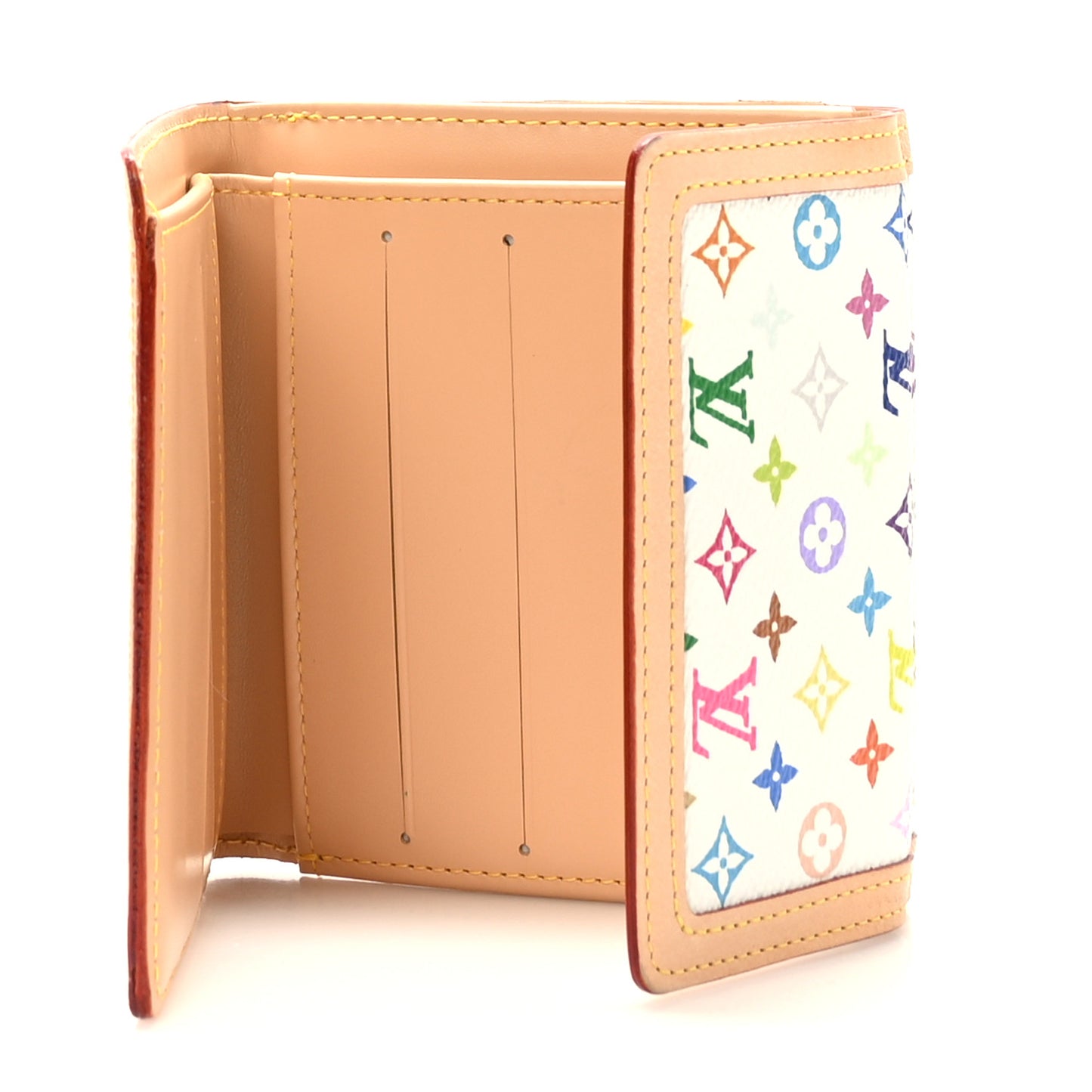 Monogram Multicolor Porte-Monnaie Billets Wallet White