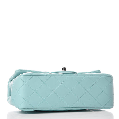 Chanel Lambskin Quilted Mini Rectangular Flap Light Blue 4 of 11