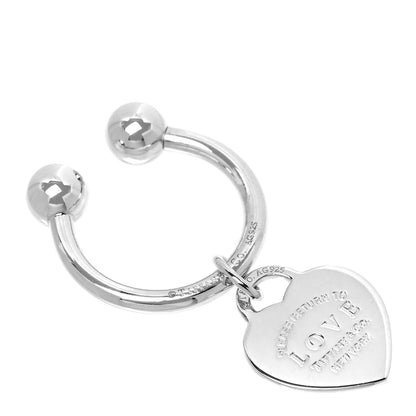 Tiffany Sterling Silver Return To Tiffany Love Heart Key Ring 3 of 4