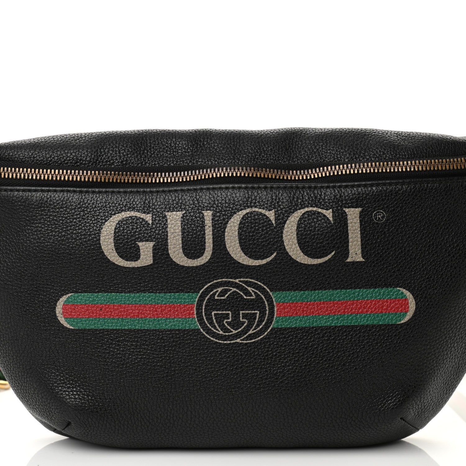 Gucci Grained Calfskin Logo Belt Bag Black 7 of 9