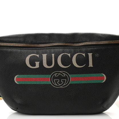 Gucci Grained Calfskin Logo Belt Bag Black 7 of 9