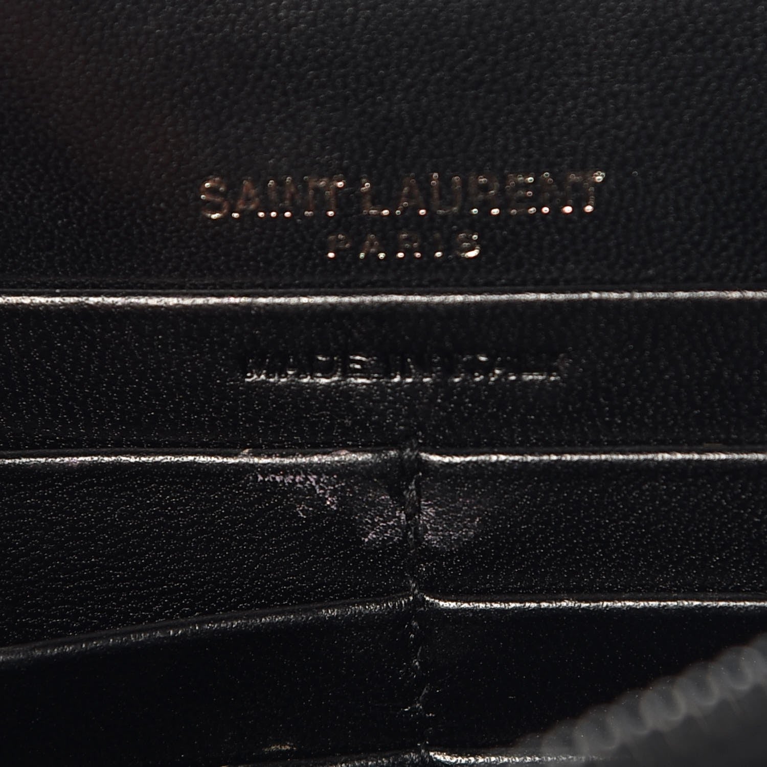 Saint Laurent Velvet Crystal Monogram Kate Tassel Chain Wallet Black 6 of 13