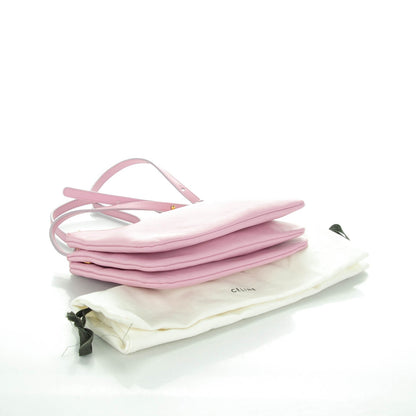 Celine Lambskin Small Trio Crossbody Bag Pink 4 of 9