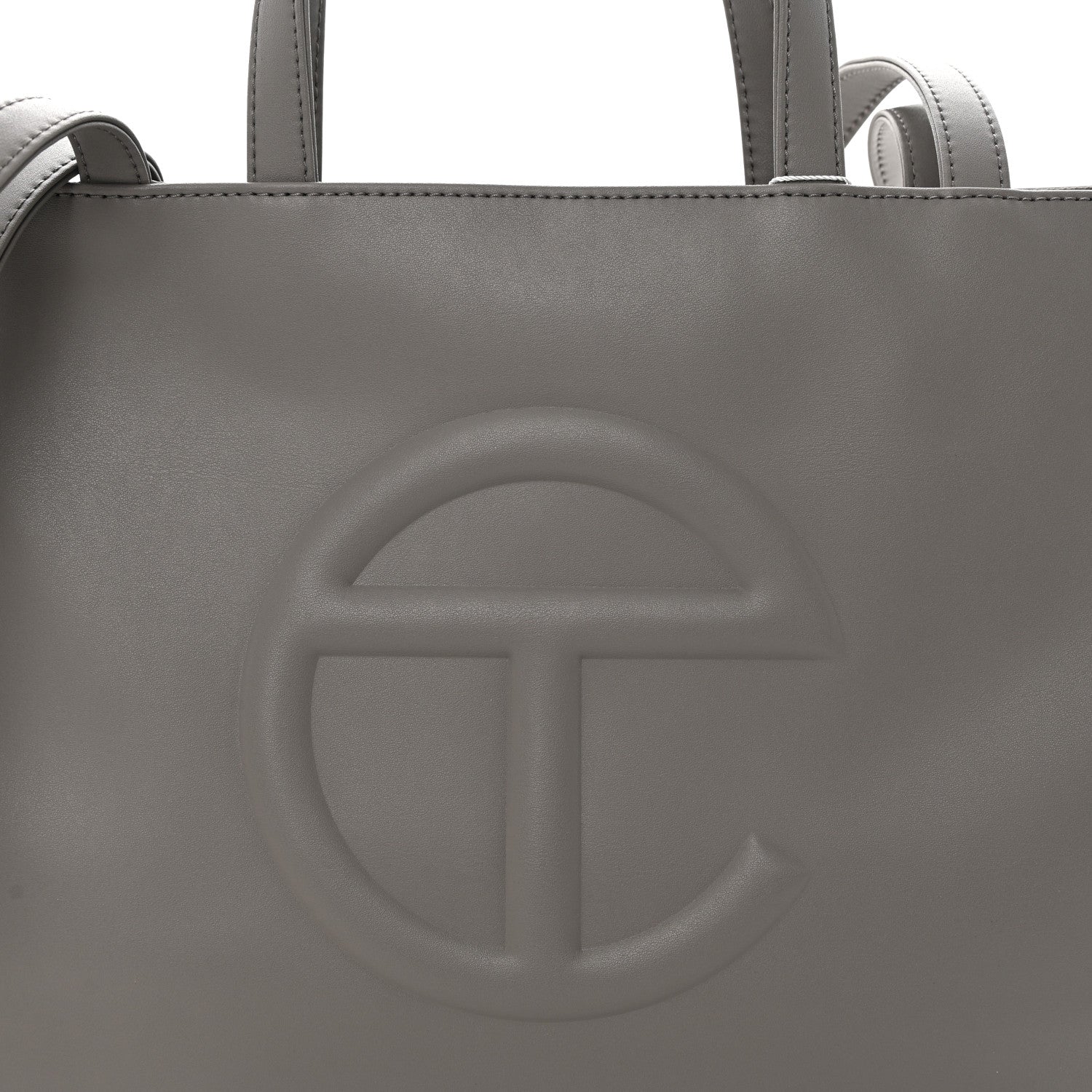 Telfar Vegan Leather Medium Shopping Bag Grey 8 of 11