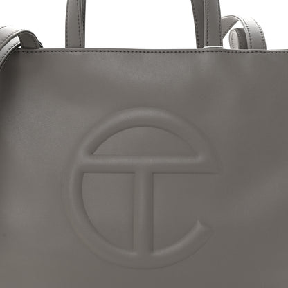 Telfar Vegan Leather Medium Shopping Bag Grey 8 of 11