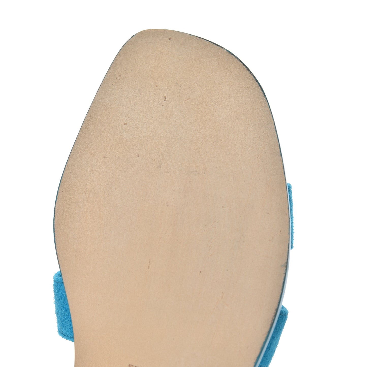 Suede Goatskin Oran Sandals 36 Bleu Thalassa