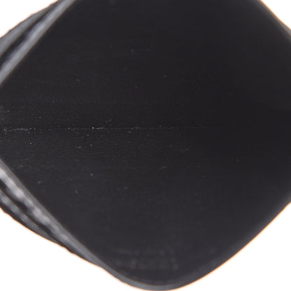 Saint Laurent Patent Glitter Striped Monogram Credit Card Case Black Silver 4 of 6