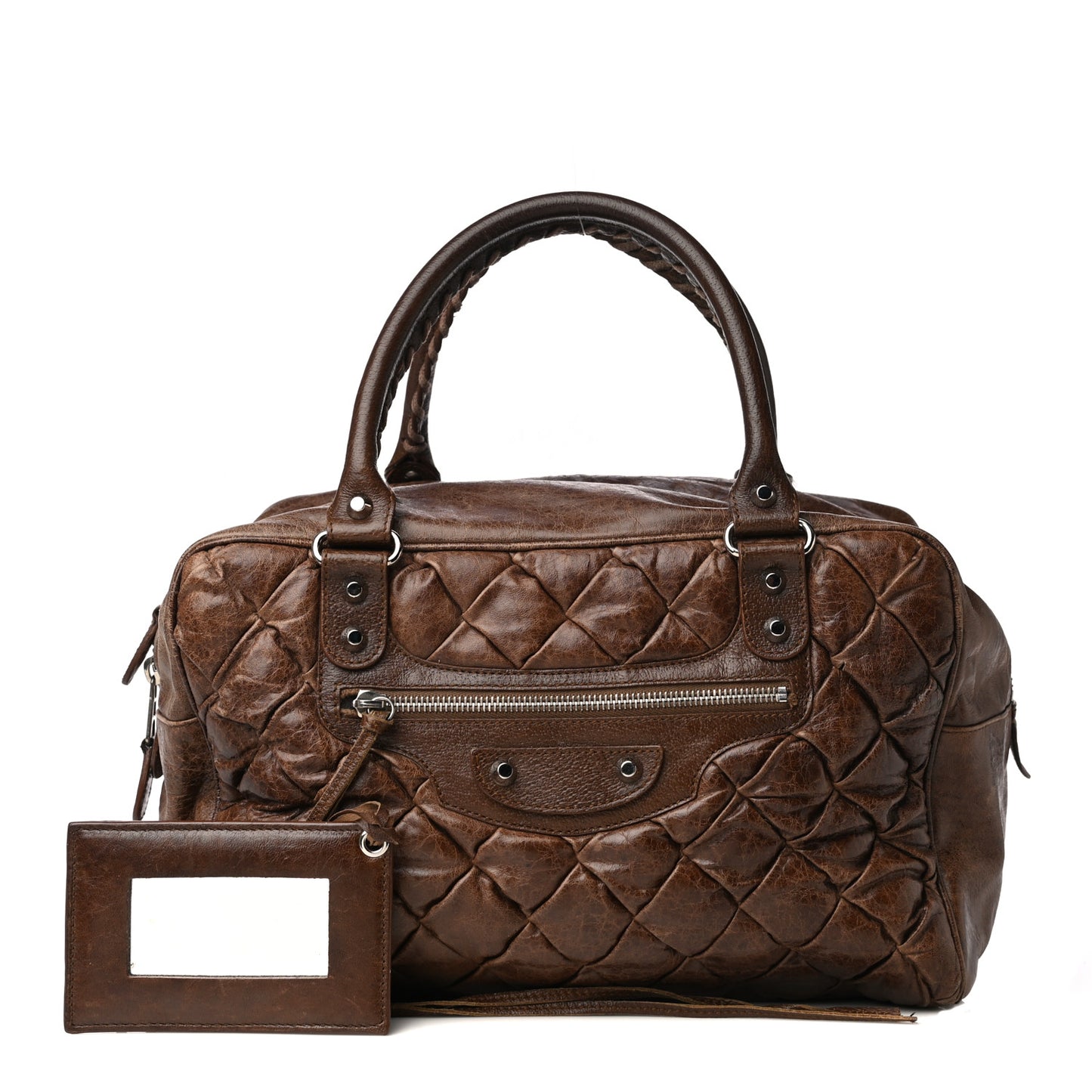 Chevre Quilted Matelasse MM Sienna