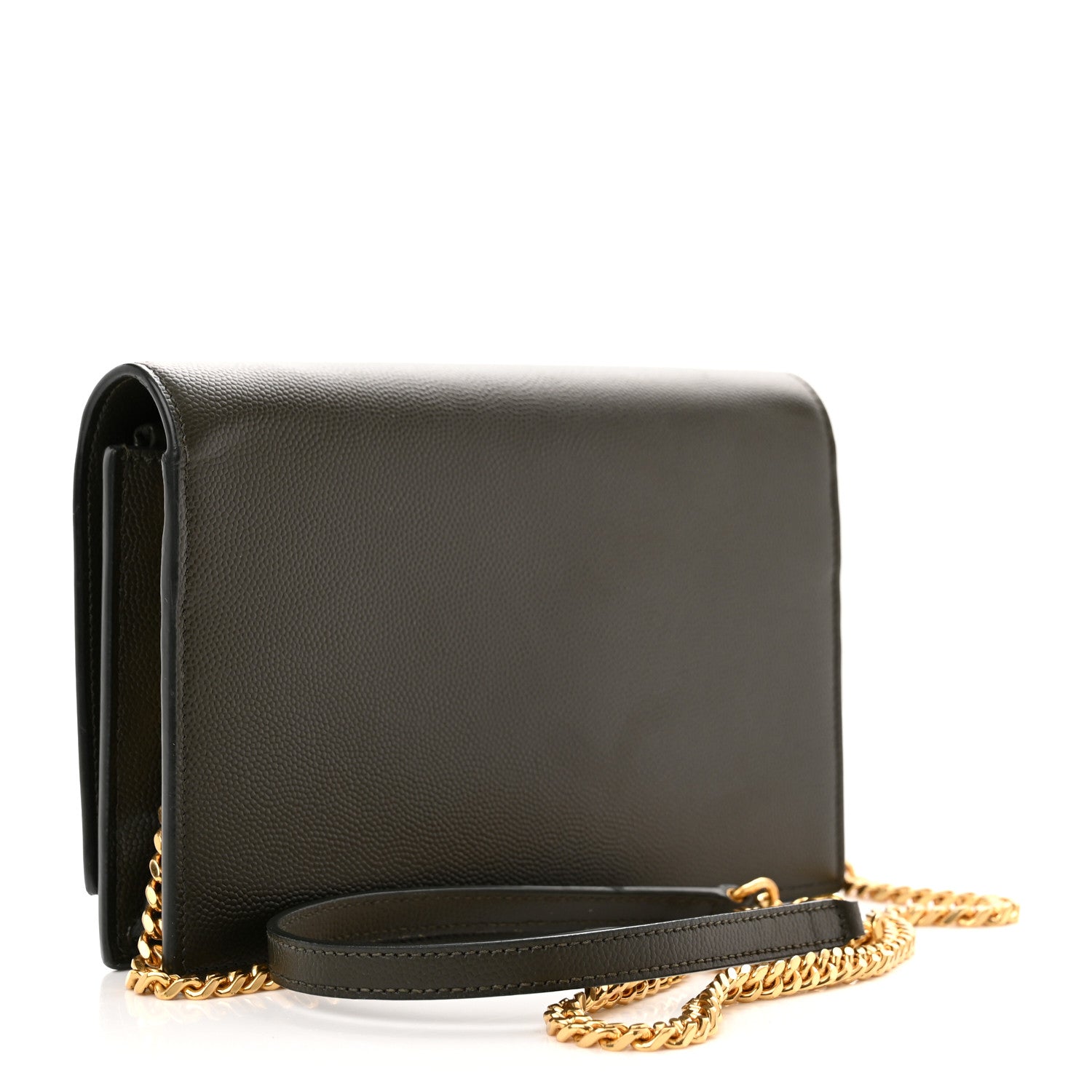 Saint Laurent Grain De Poudre Classic Monogram Kate Tassel Chain Wallet Earth 3 of 10