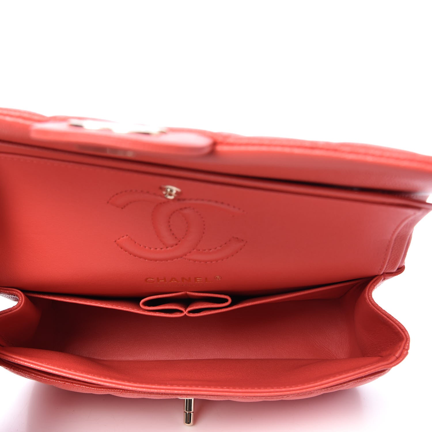 Chanel Caviar Quilted Small Double Flap Red 5 of 10