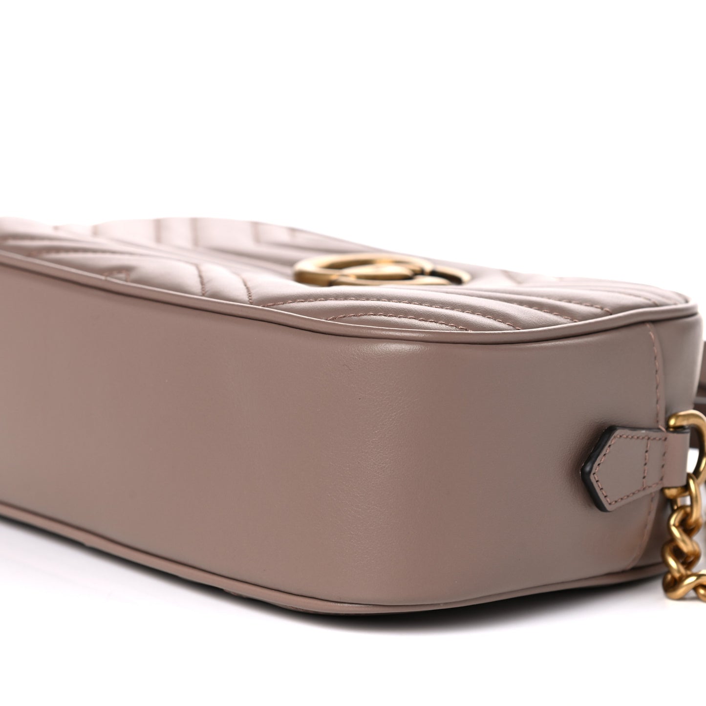 Calfskin Matelasse Small GG Marmont Chain Shoulder Bag Porcelain Rose