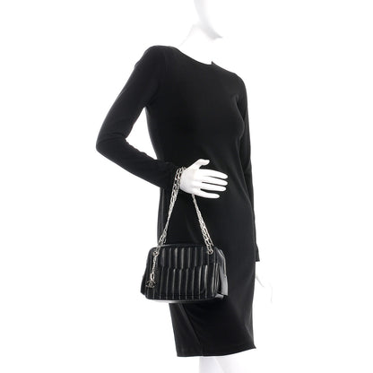 Chanel Lambskin Vertical Quilted Mademoiselle Small Camera Case Black 2 of 15