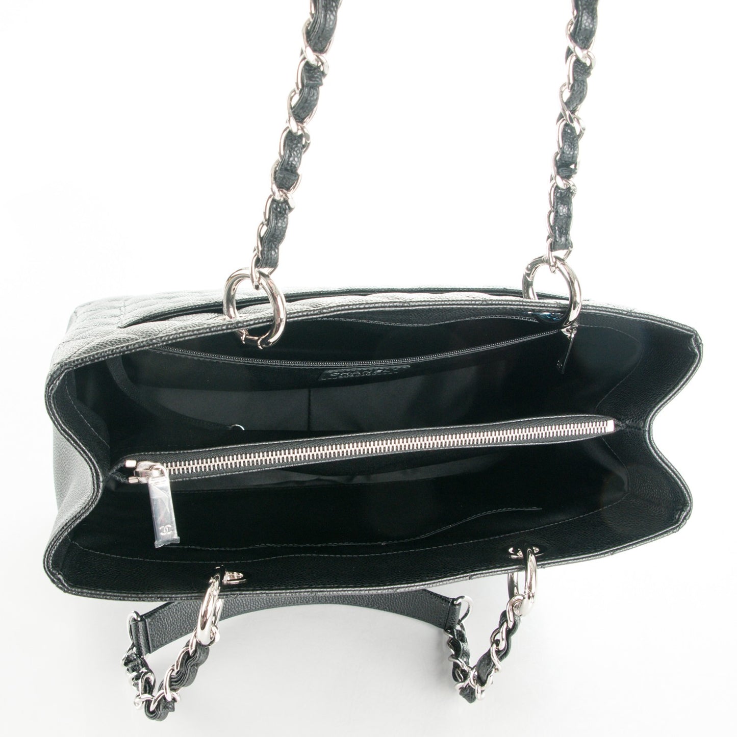 Caviar Quilted Grand Shopping Tote GST Black